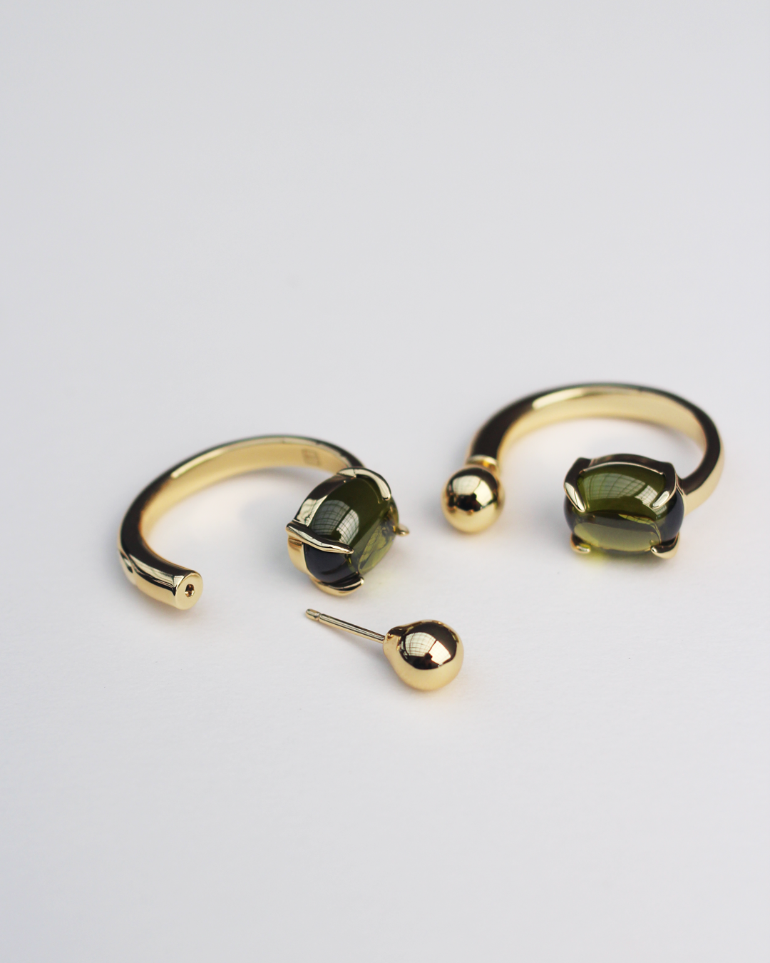 Accord Punk Earrings - Peridot