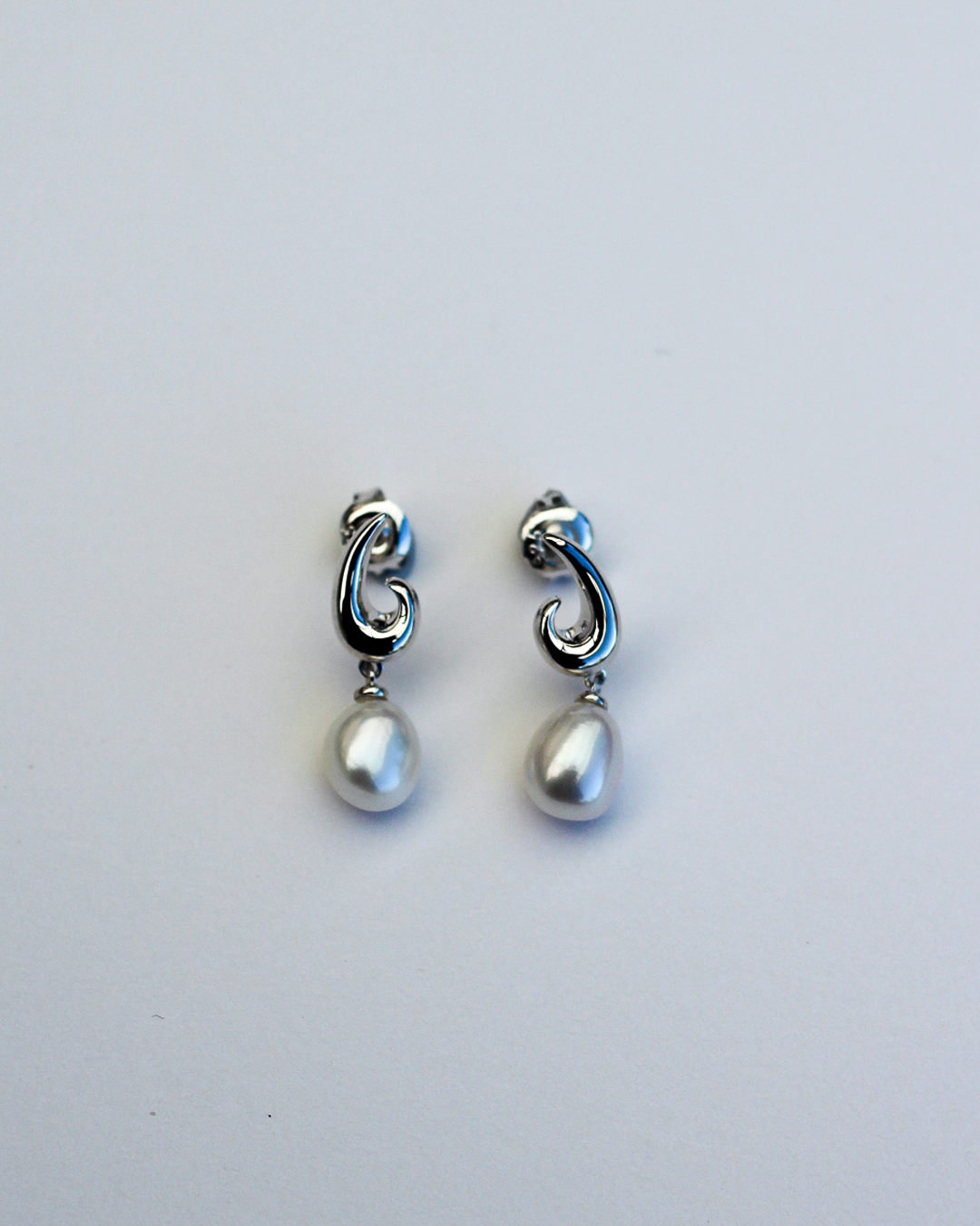 Spiral Pearl Studs