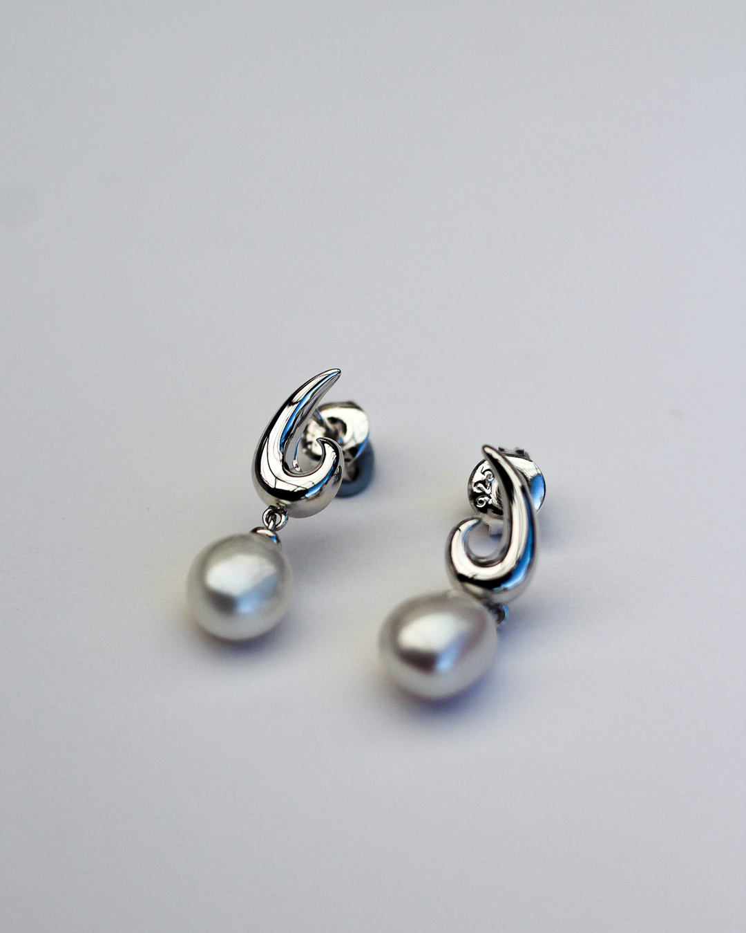 Spiral Pearl Studs